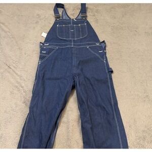 Sears Roebucks Overalls Mens 36x30 Dark Wash Denim USA Vintage Workwear